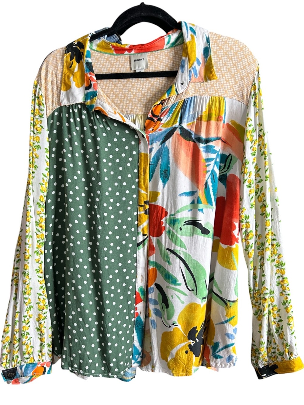 Maeve Anthropologie Paz Buttondown
Shirt Size 2X Multi-pattern